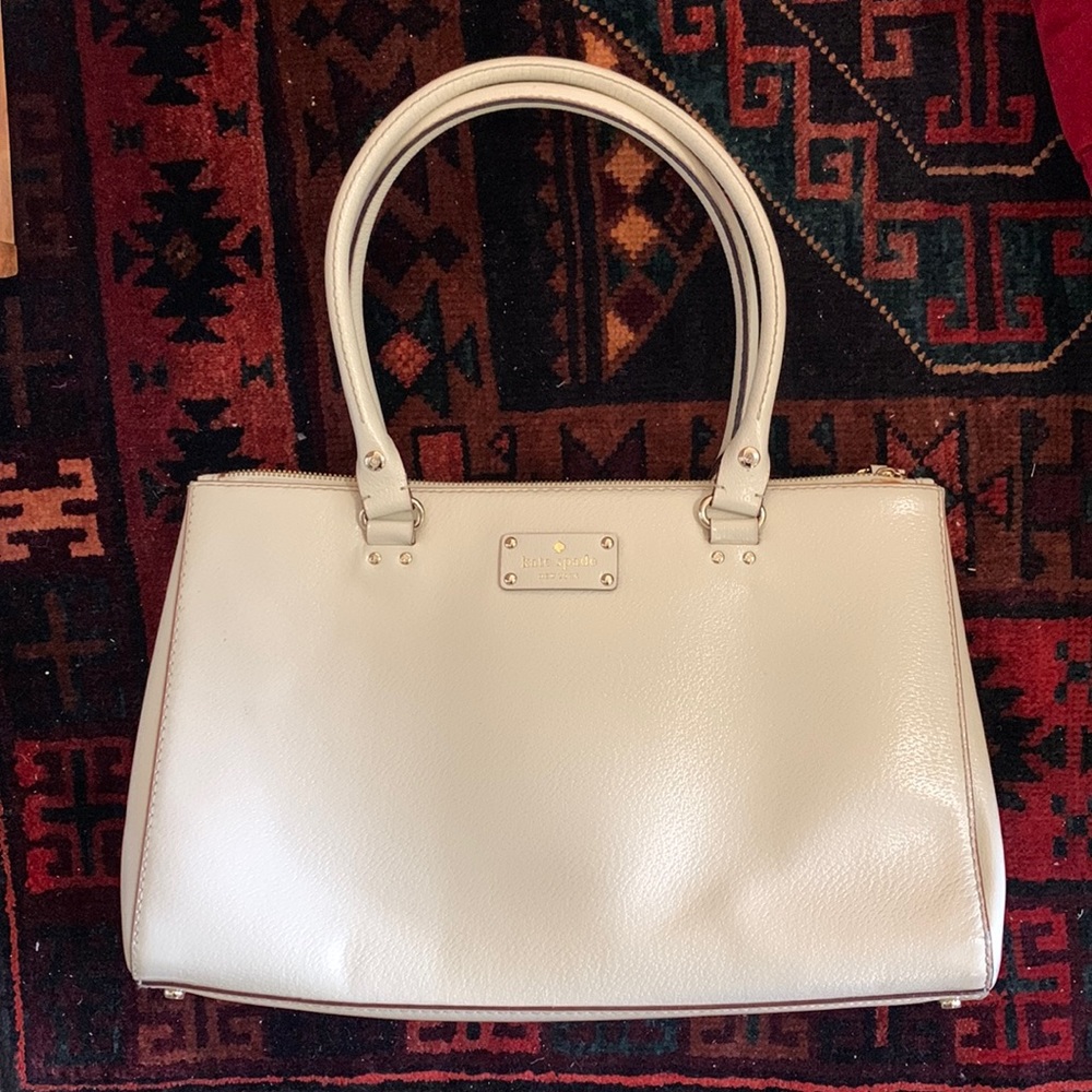 Kate Spade Off white Wellesley tote bag